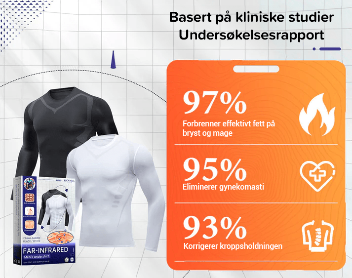 Far-infrarød magnetisk turmalin-undertrøye for herrer