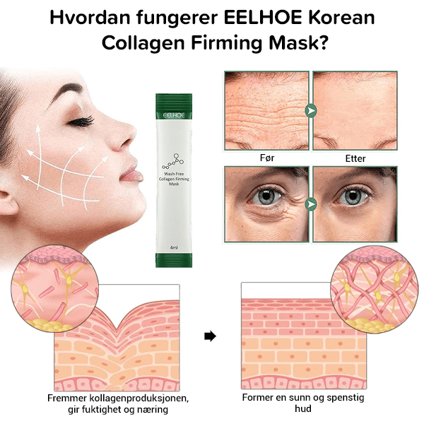 Oppstrammende koreansk kollagenmaske